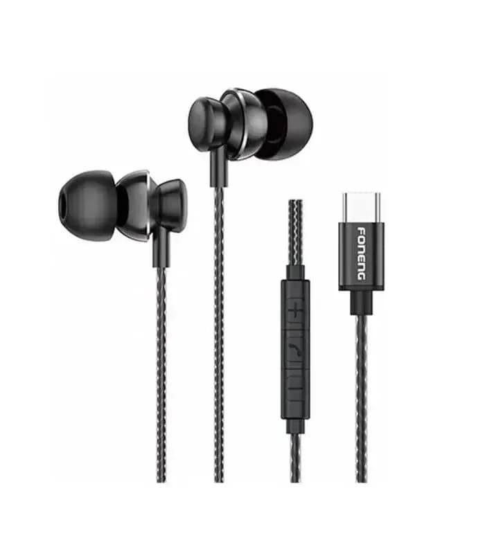 FONENG EP200 In-Ear 3.5mm Wired Earphone- Black