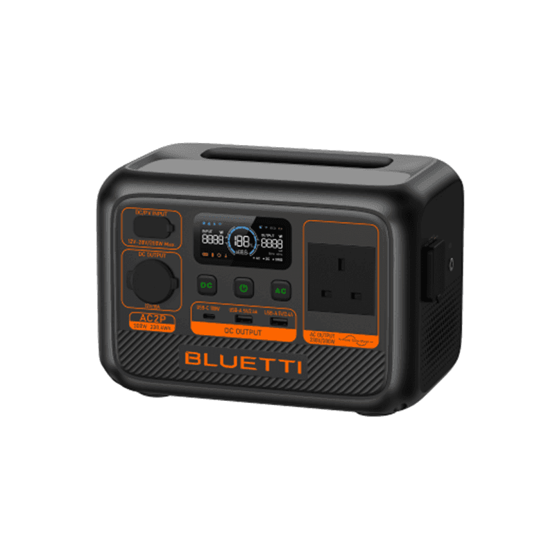BLUETTI Premium 20 (AC 2P) - Output Capacity 300W - Battery Capacity 230.4Wh - Solar Input Capacity 12V - 28V, 200W Max - Battery Life Cycle 3000+ - Warranty 5 Years