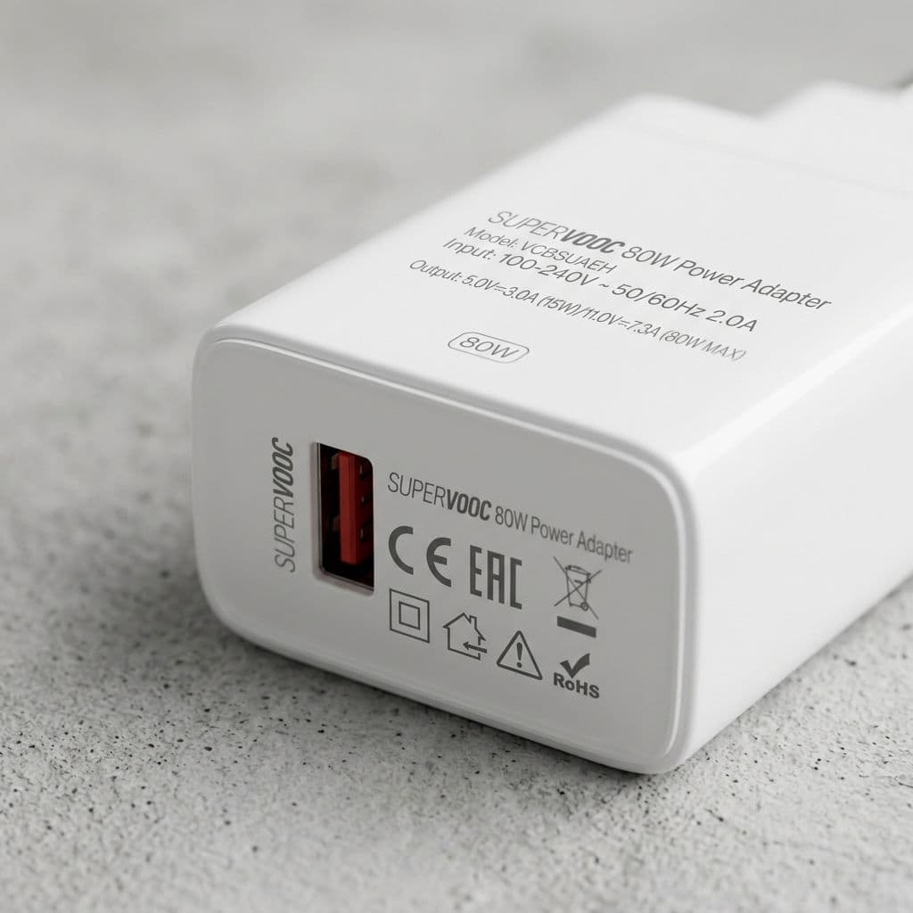 OnePlus SUPERVOOC 80W Power Adapter (Type - A EU) - White