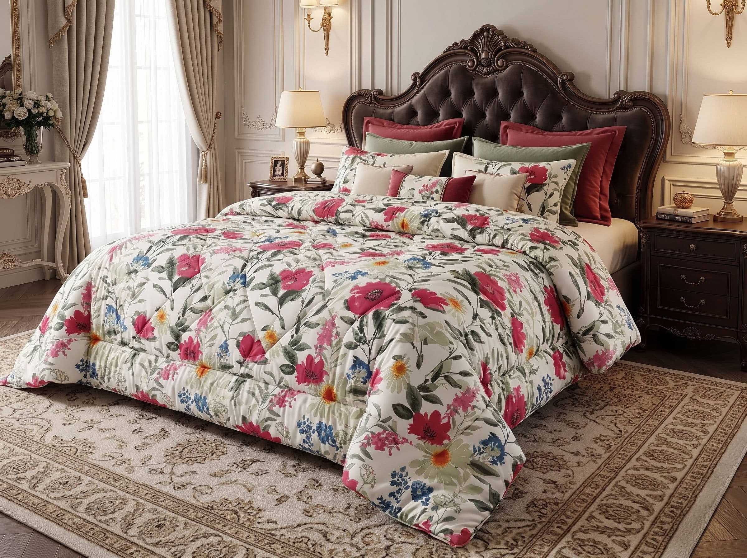 Clasic cotton comforter 5 pes combo set