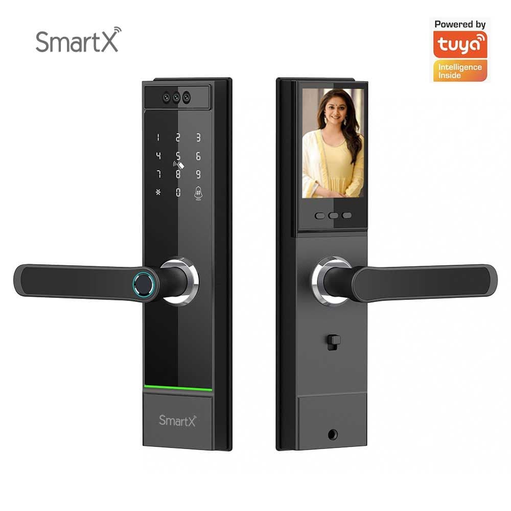 SmartX SX-628 WiFi Smart Door Lock with Face Recognition Unlock Camera & Display (Rechargeable Battery Built-in) — App: Tuya Smart or Smart Life | Warranty: 1 Year | Installation Charge: Inside Dhaka & Chattogram - 1,500