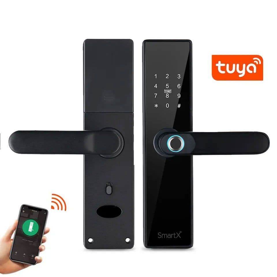 SmartX SX-578 WiFi Fingerprint Door Lock — App: Tuya Smart or Smart Life | Warranty: 1 Year | Installation Charge: Inside Dhaka & Chattogram - 1,500