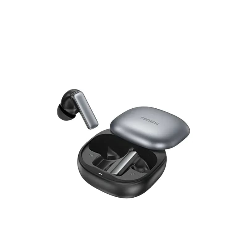 FONENG BL180 (ANC+ENC) Noise Canceling TWS Earphone- Silver