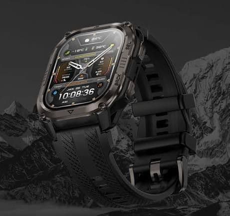 Kospet PULSE 2 1.96" AMOLED With 5 ATM Water-resistance GPS Smart Watch- Black
