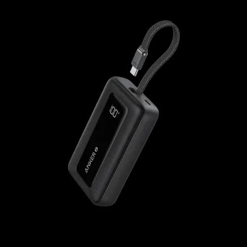 Anker Zolo 30w 10000mAh Power Bank Built-In USB-C Cable- Black