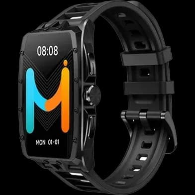 IMIKI MB1 1.64" AMOLED BT-calling Smart Watch with 1ATM Water Resistance- Black