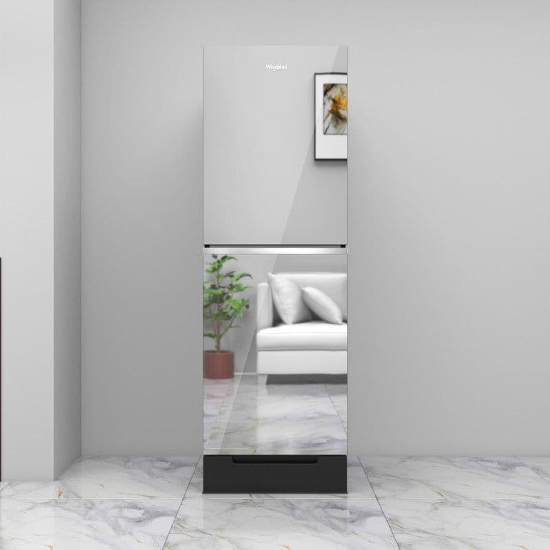 Whirlpool FreshMagic Pro 236L GD Inv Mirror — Code: 73268 | Biboron: 236 L Glass Door Inverter Mirror Frost Refrigerator